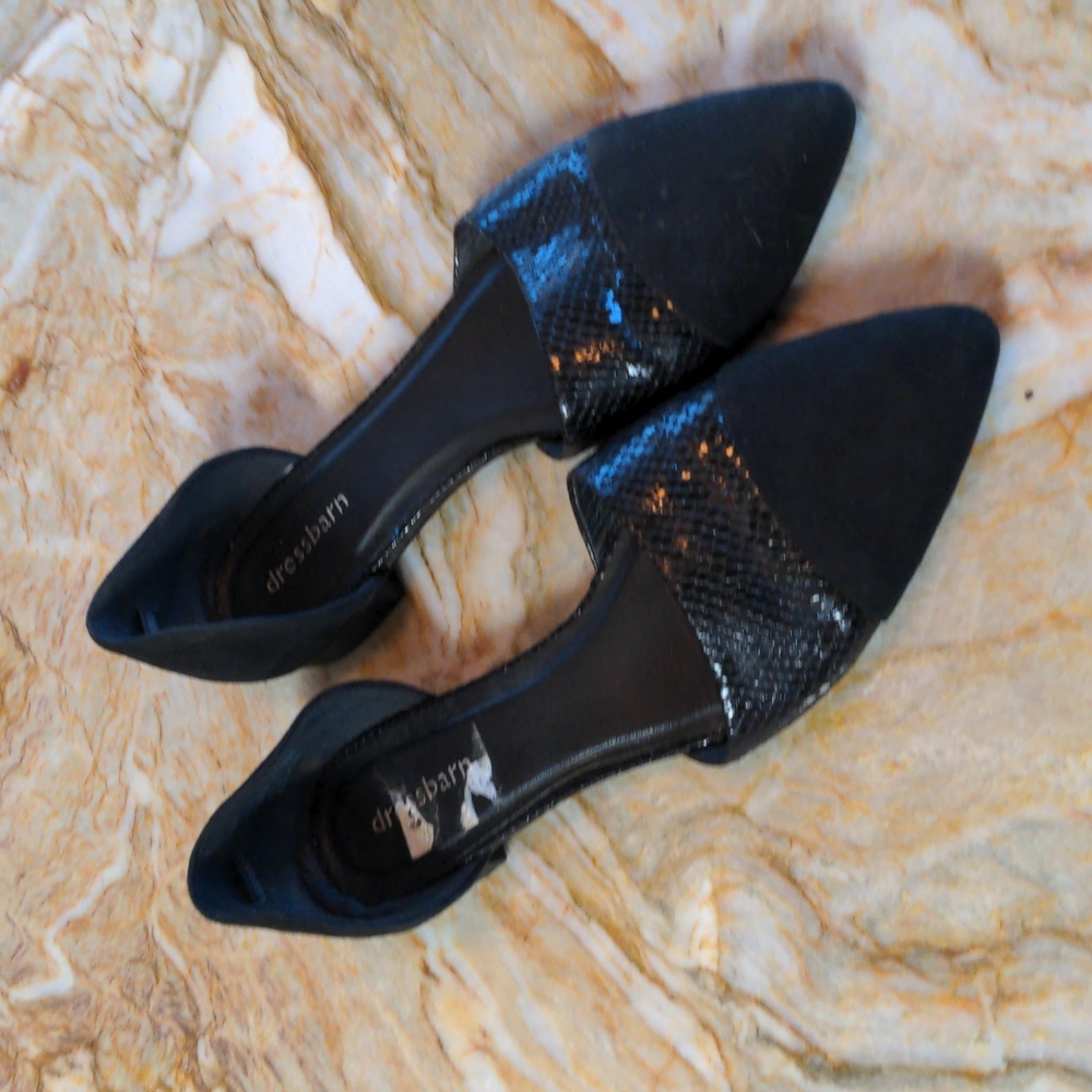 DRESS BARN Black Flat Shoes - 11